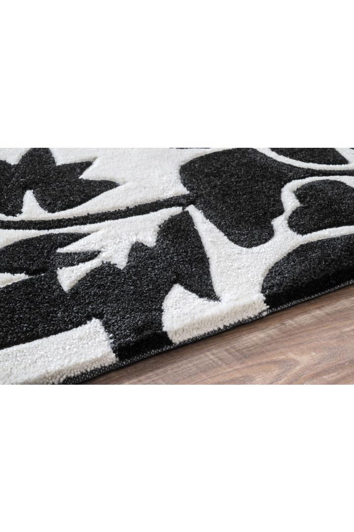 Moris Floral Rug - 102 Black