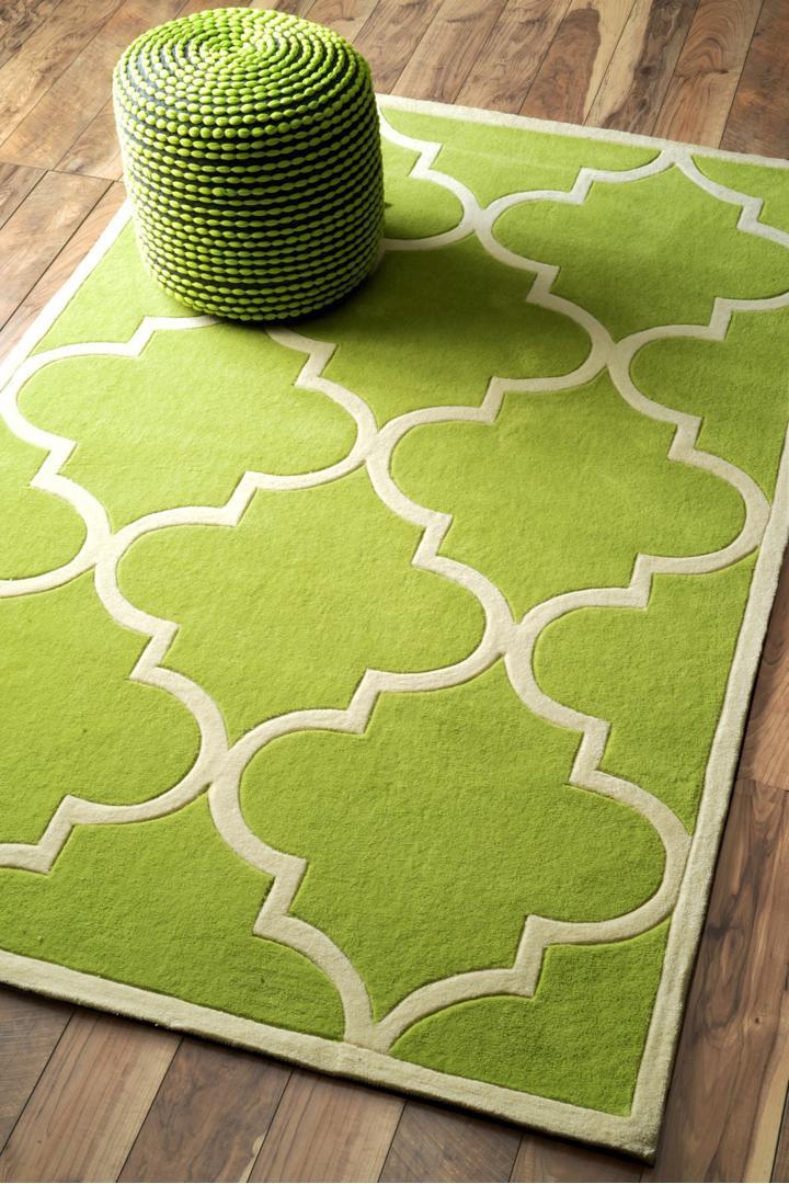 Moris Trellis Rug - 106 Green