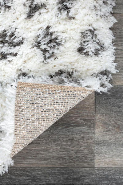 Hudson Moroccan Shaggy Rug - 101 White