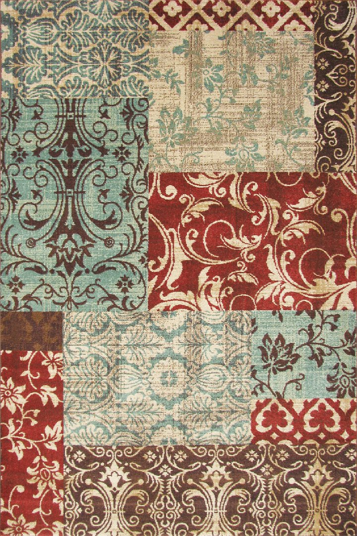 Morocco Patchword Rug - 107 Multicolours