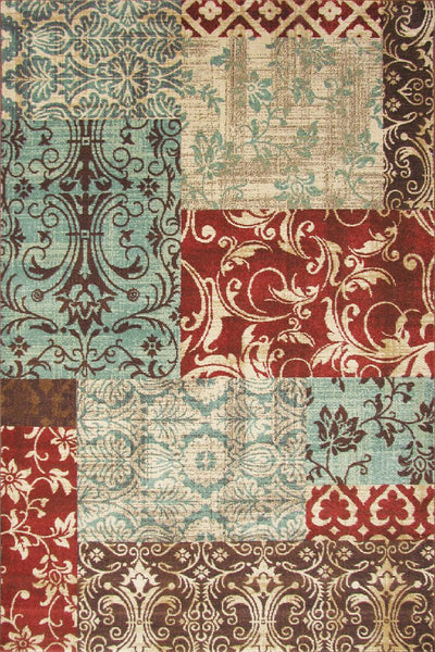 Morocco Patchword Rug - 107 Multicolours