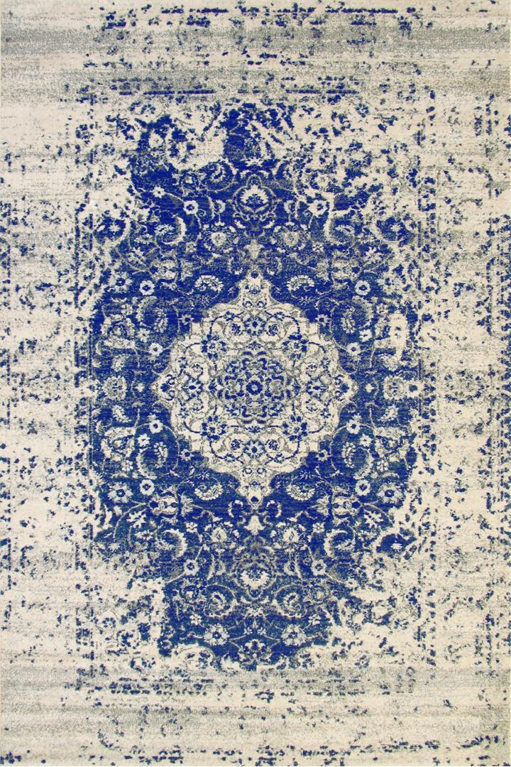 Morocco Medallion Rug - 118 Blue Beige