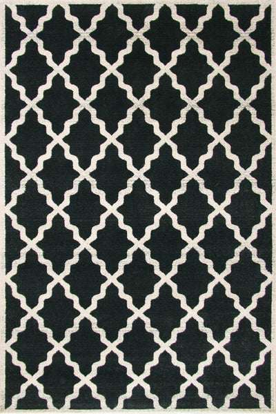 Morocco Trellis Rugs - 130 Black