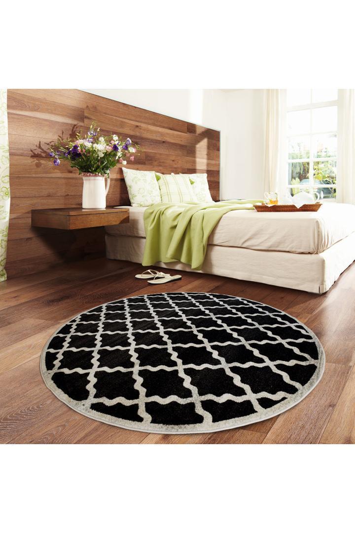 Morocco Trellis Rugs - 130 Black