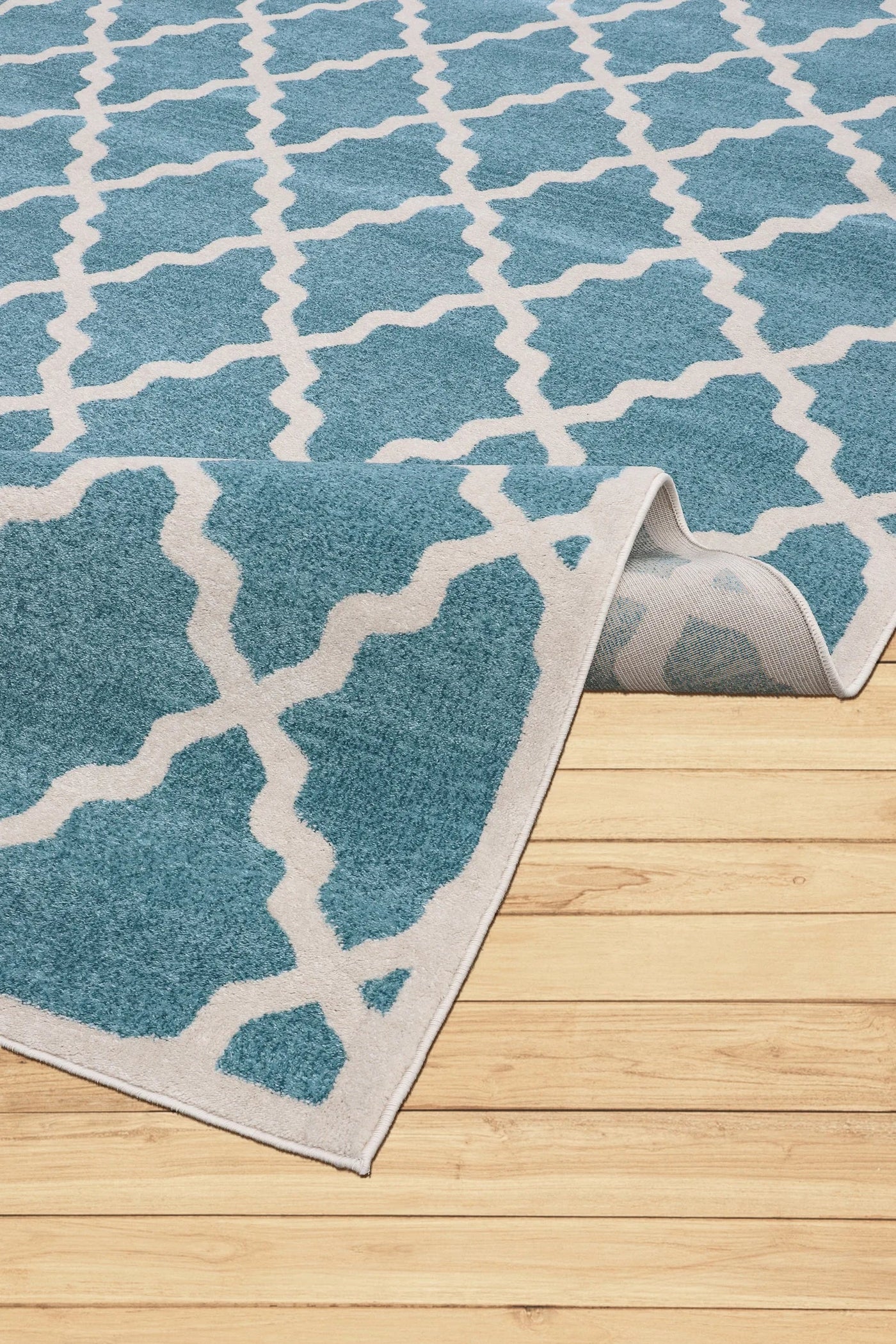 Morocco Trellis Rugs - 128 Aqua