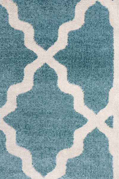 Morocco Trellis Rugs - 128 Aqua