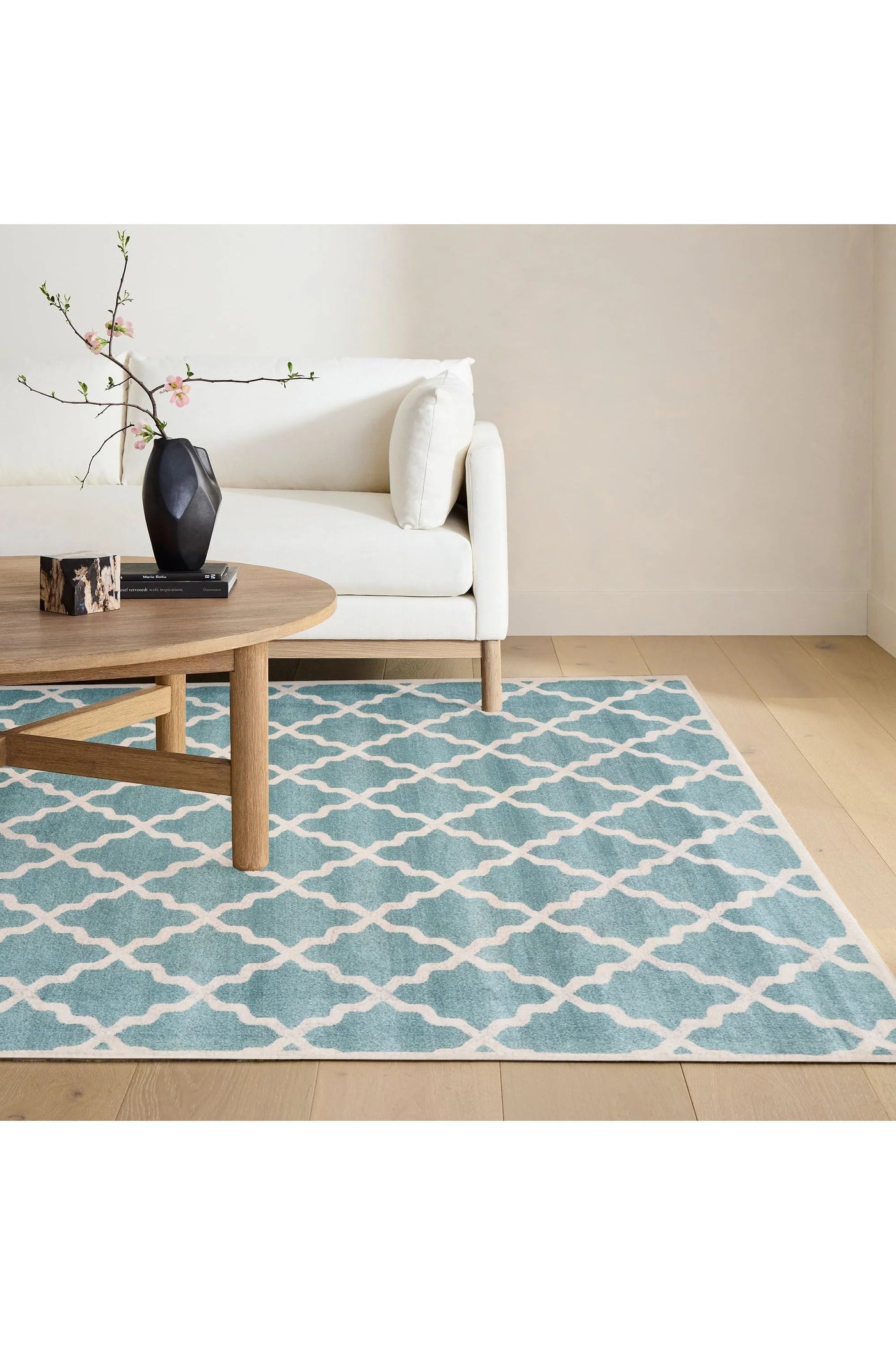 Morocco Trellis Rugs - 128 Aqua