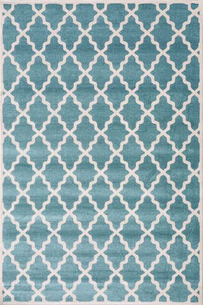 Morocco Trellis Rugs - 128 Aqua