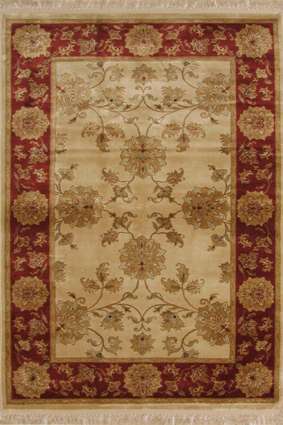 Mosaic Floral Rug - 107 Red