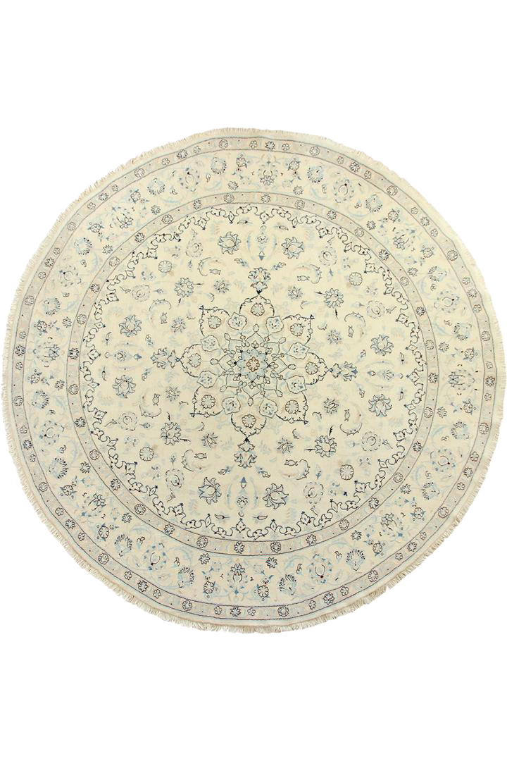 Nain Medallion Hand Knotted Wool Round Rug 295x295 cm