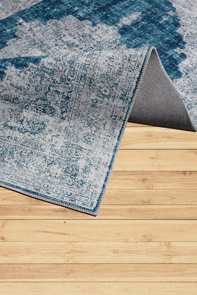 New Jersey Distressed Rug - 123 Blue