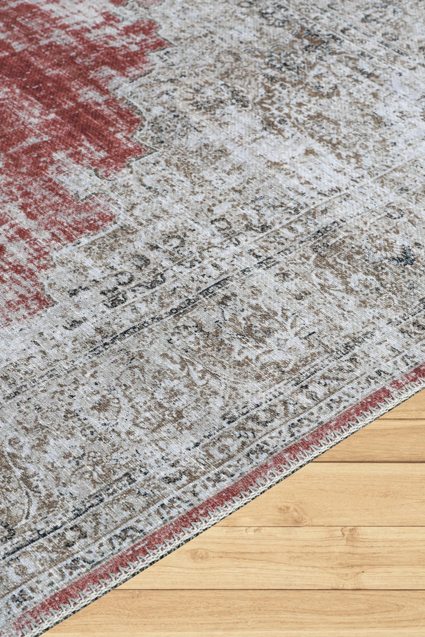 New Jersey Distressed Rug - 129 Red