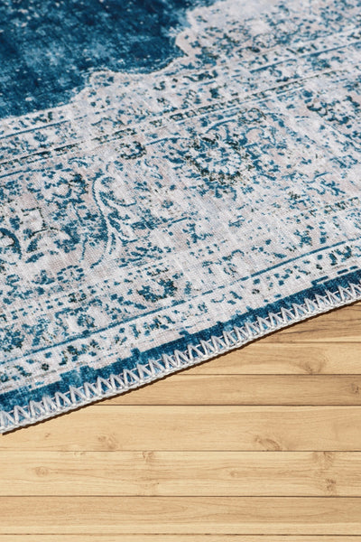 New Jersey Distressed Rug - 123 Blue