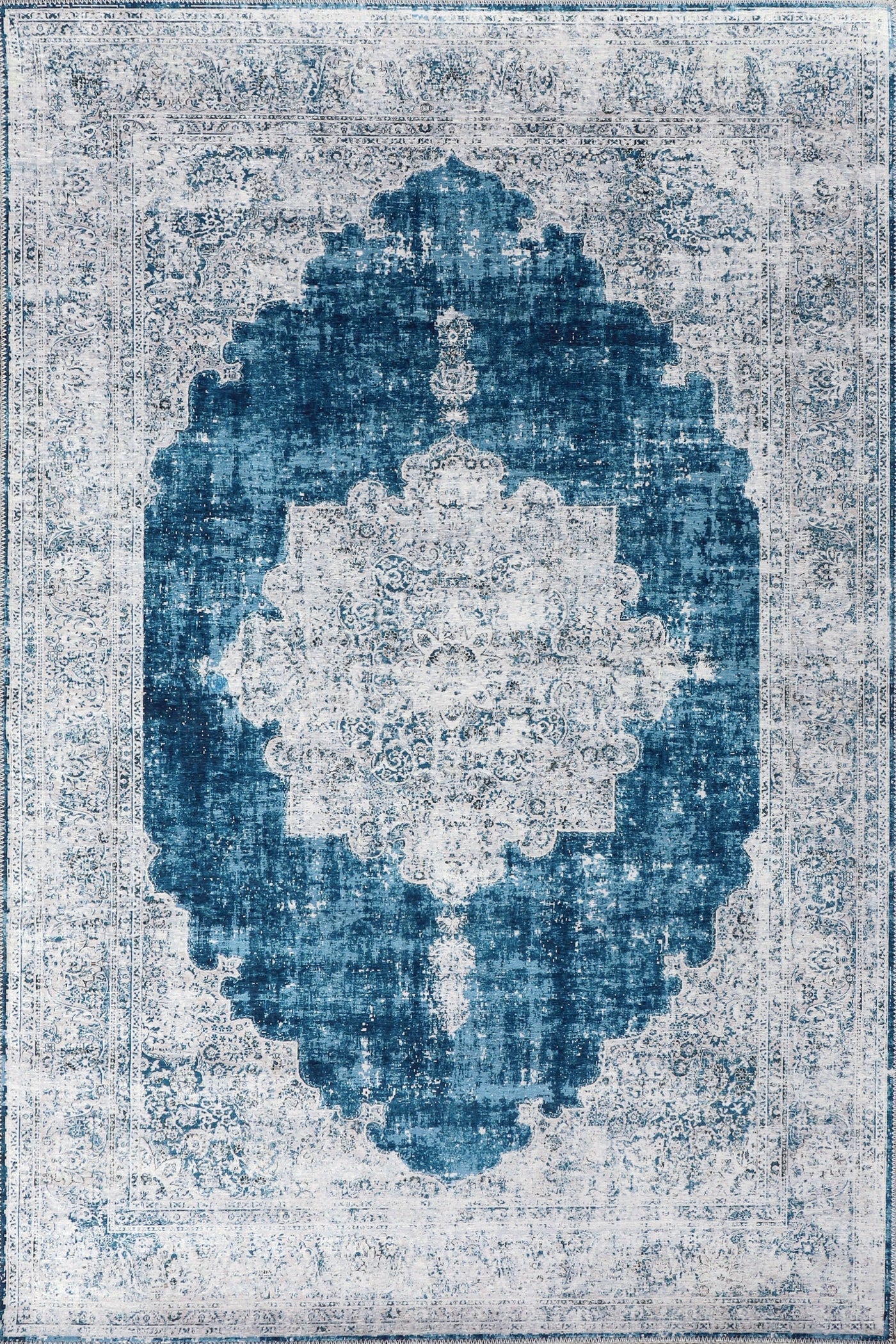 New Jersey Distressed Rug - 123 Blue