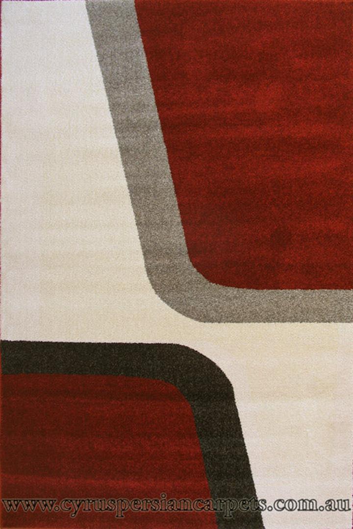 New York Abstract Rug - 101 Red