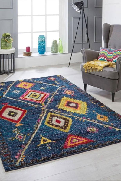 Nomadic Geometric Rug - 103 Blue