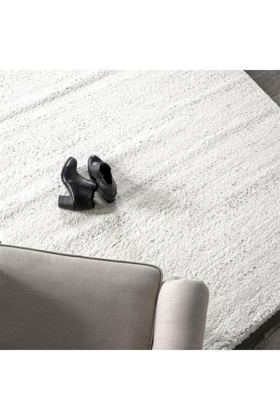 Palace Plain Shaggy Rug - 107 White