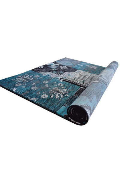 Patchwork Rug - 119 Blue