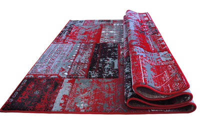 Patchwork Rug - 115 Red