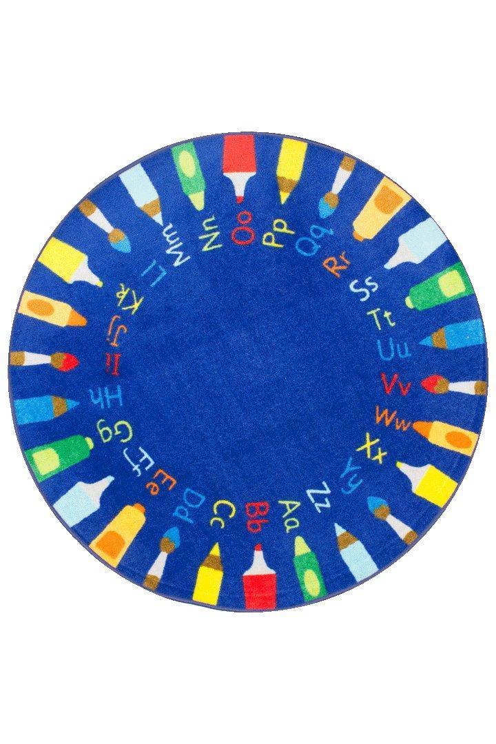 Pencil ABC Round | Buy Rugs Online | Cyrus Rugs