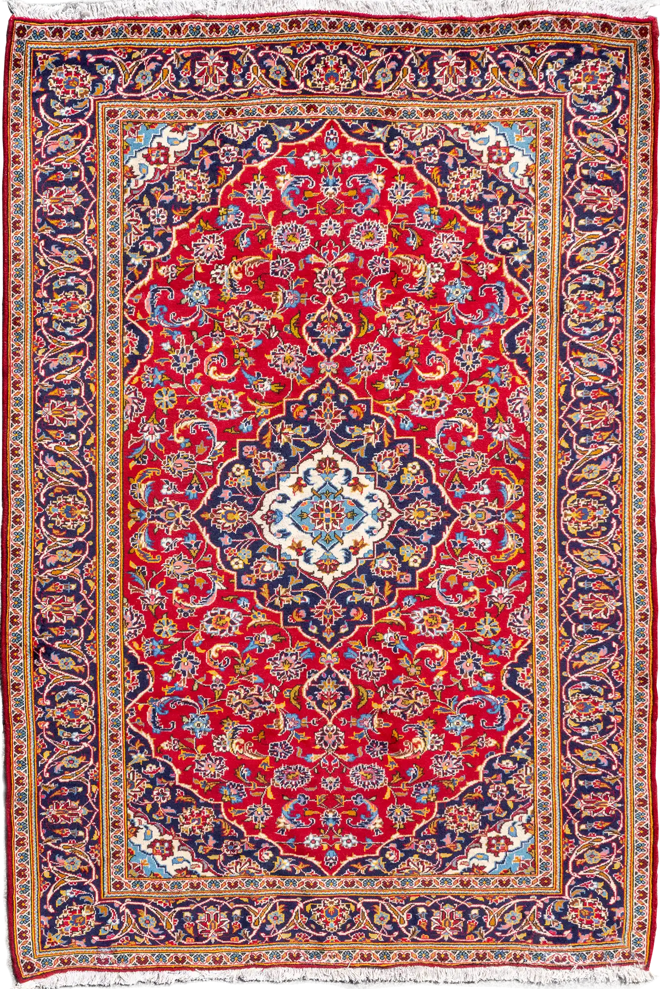 Kashan - Persian Hand Knotted Rug 105 - 300x200cms