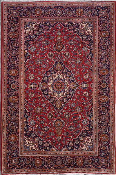 Kashan - Persian Hand Knotted Rug 102 - 300x200cms