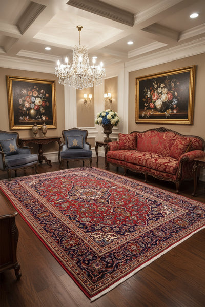Kashan - Persian Hand Knotted Rug 102 - 300x200cms