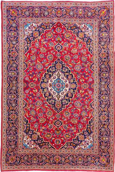 Kashan - Persian Hand Knotted Rug 104 - 300x200cms