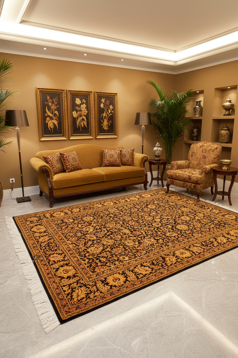 Kum Signed Oriental Hand Knotted Silk Rug - 150x100