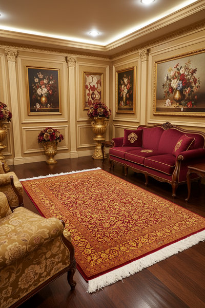 Kum Signed Oriental Hand Knotted Silk Rug | 196 x 130cm