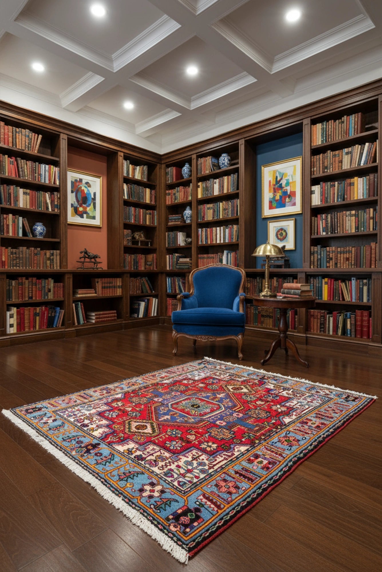 Nahavand Hand Knotted  Wool Rug 135x110 cm