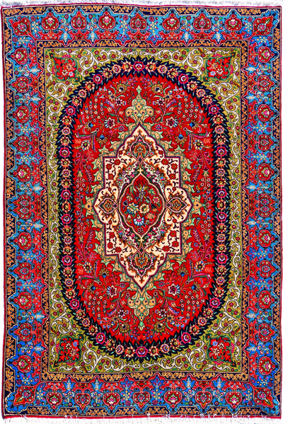 Tabriz Hand Knotted Rug - 300x200cm - Wool & Silk