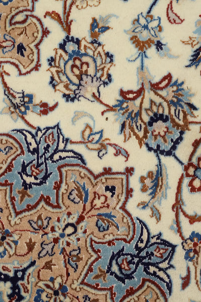 Nain Hand Knotted Wool & Silk Persian Rug | 310x200 cm