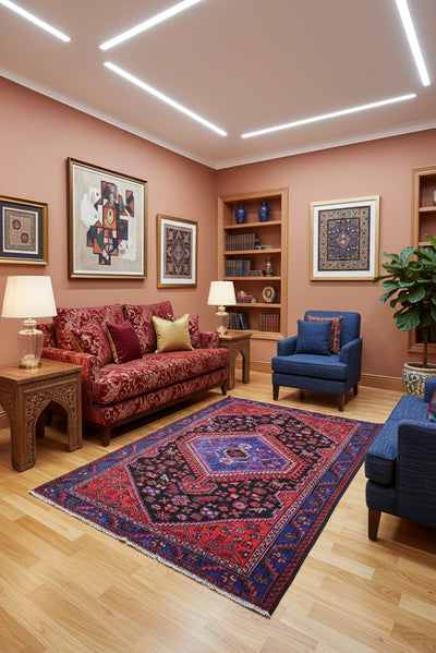 Hamedan - Hand Knotted 100% Wool Rug - 200x125 cms