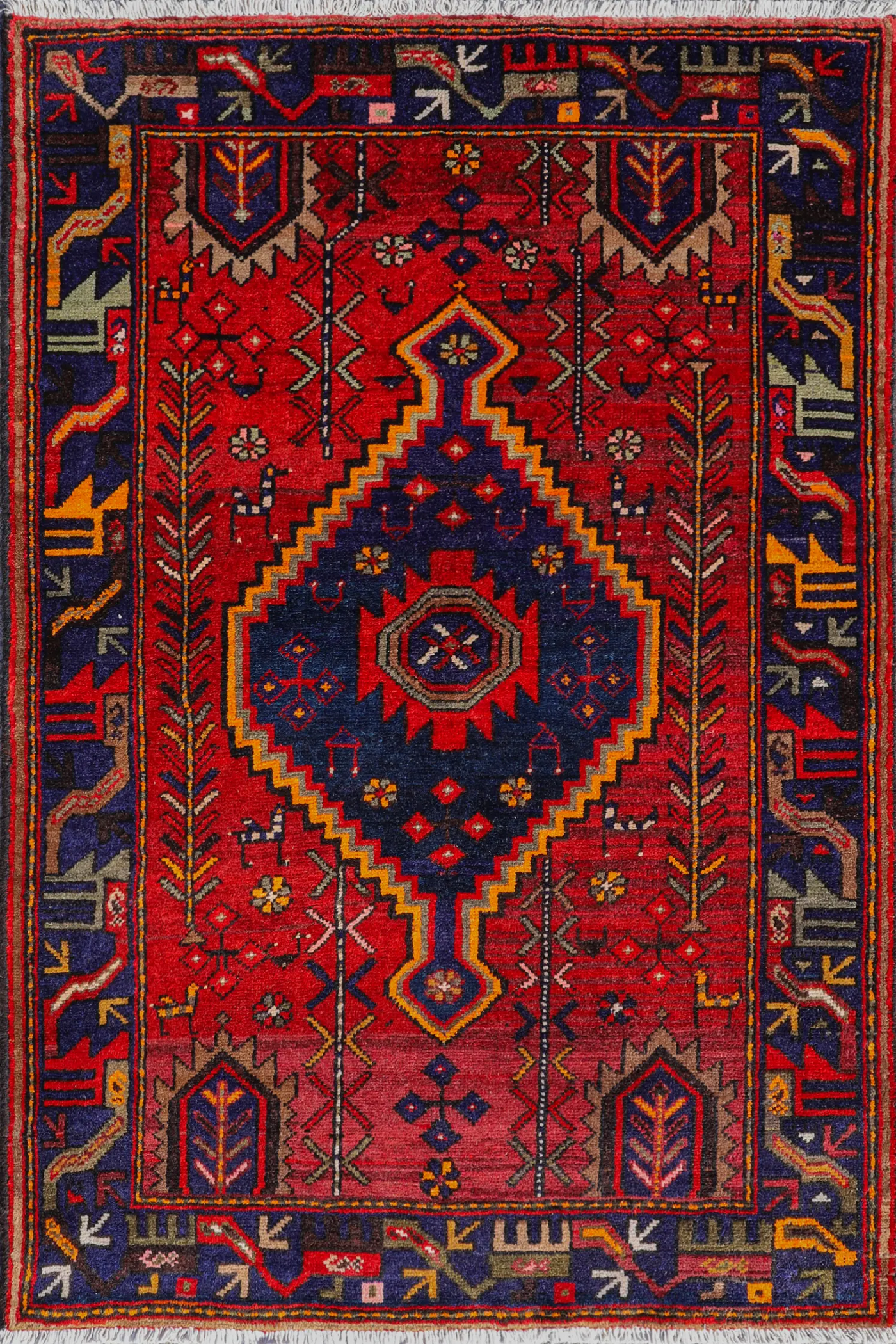 Hamedan - Hand Knotted 100% Wool Rug - 207x130 cms