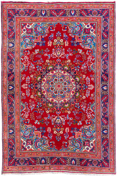 Tabriz Hand Knotted Rug 294x198cms