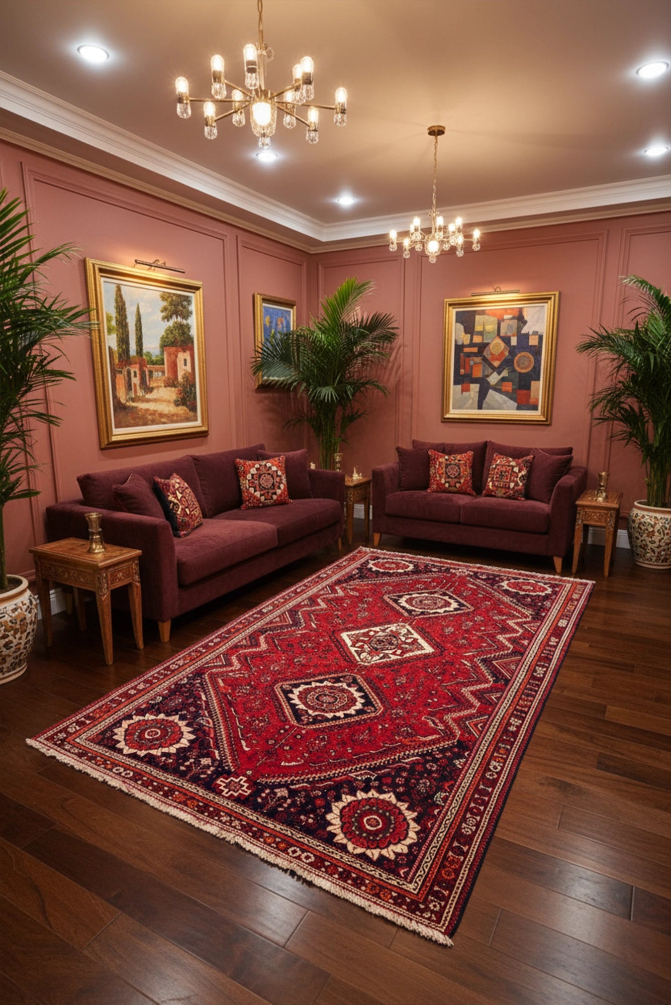 Shiraz  Hand Knotted Wool Rug  258x177cm