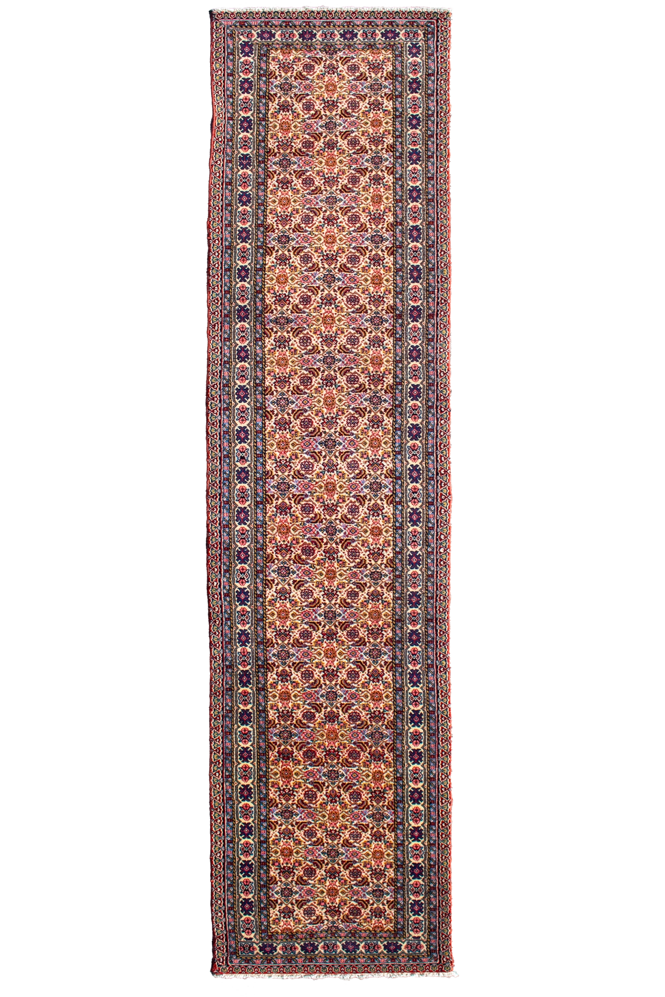 Tabriz Hand Knotted Rug - 348x77cm