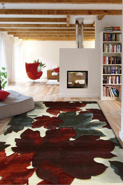 Pisa Floral Rug - 109 Red