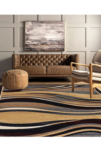 Pisa Abstract Rug - 120 Brown