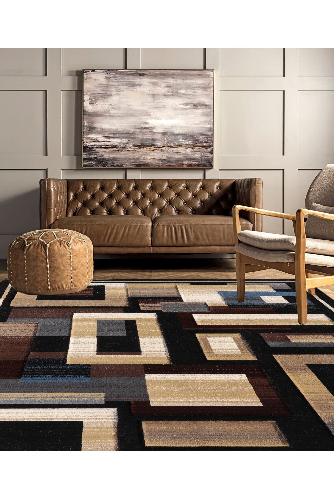 Pisa Abstract Rug - 115 Brown