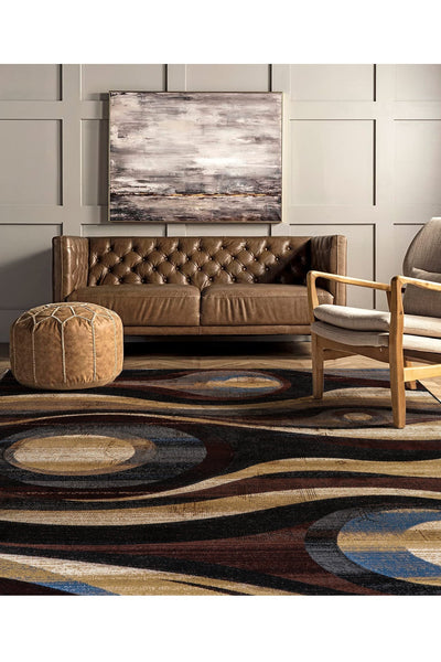 Pisa Abstract Rug - 103 Brown