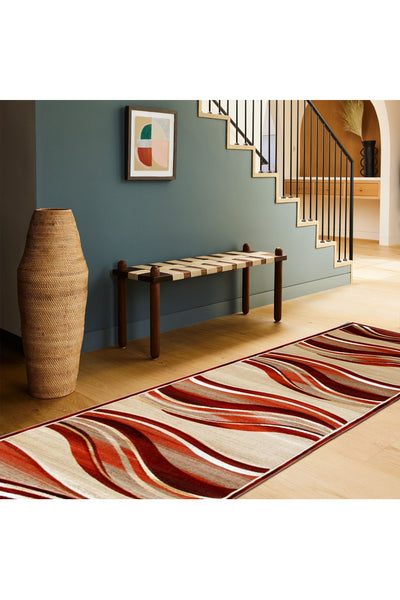 Pisa Abstract Rug - 124 Red