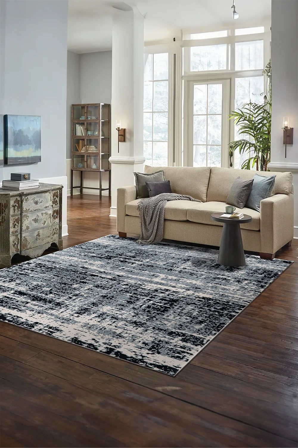 Brilliant Abstract Rug - 105 Charcoal