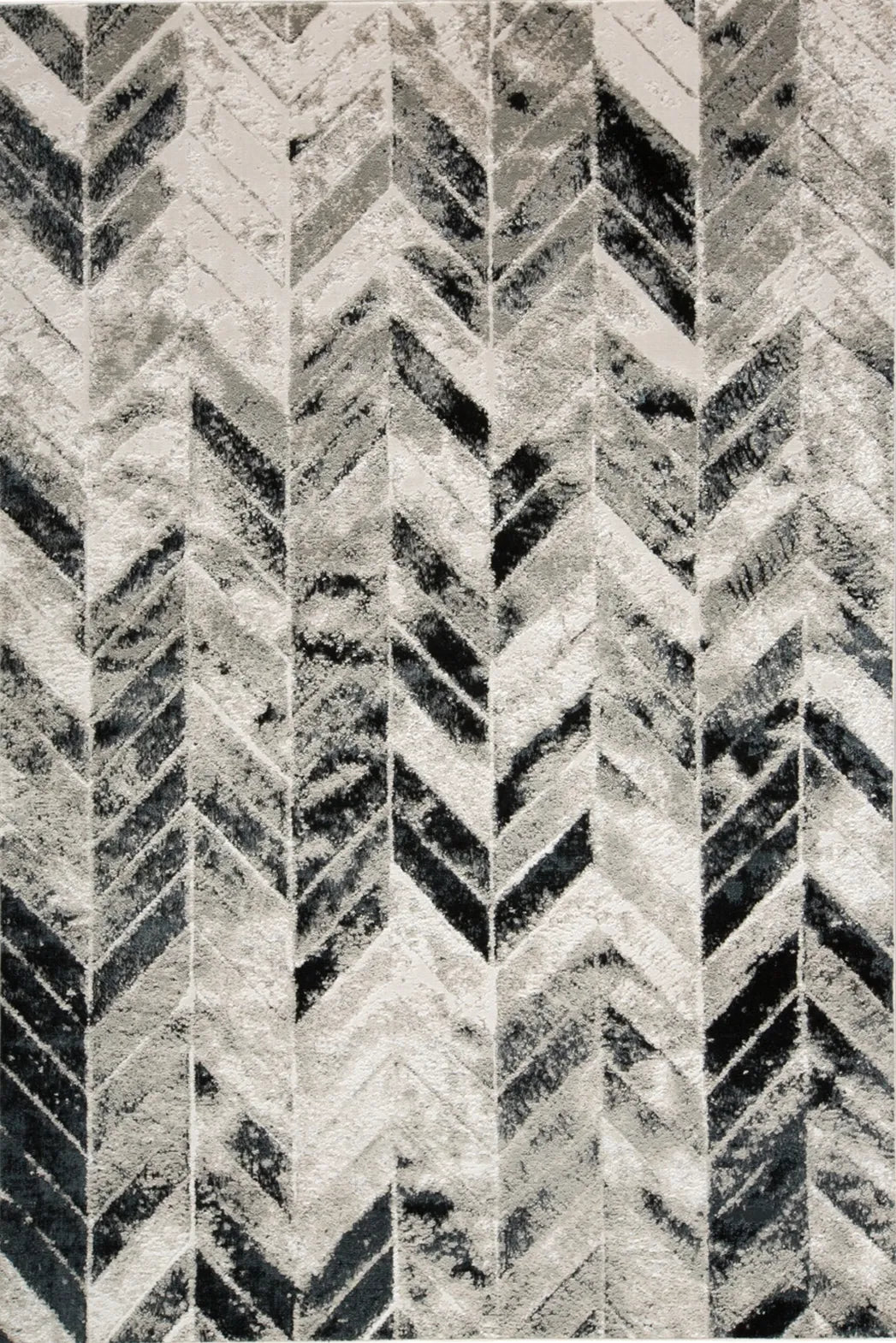 Metallic Abstract Rug - 102 Black