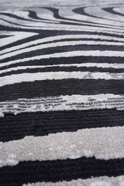 Richmond Abstract Rug - 102 Wavy Grey