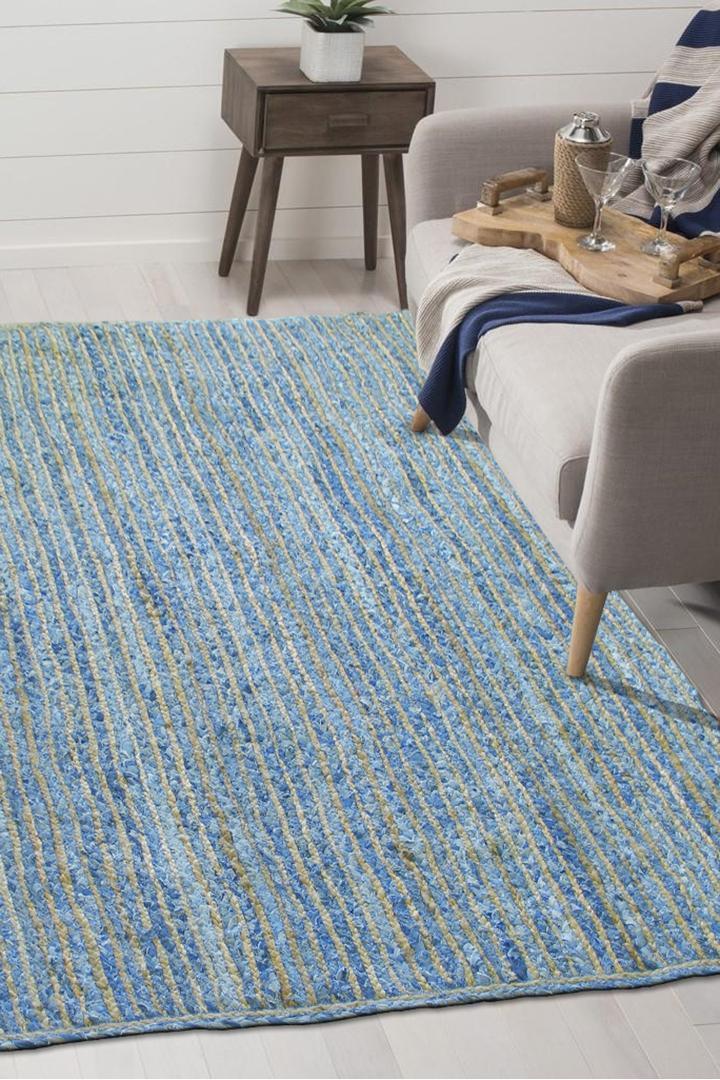 River Denim Chindi Flatweave Rug