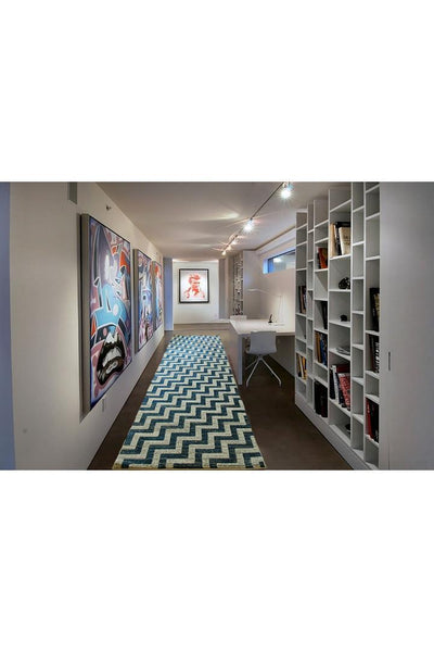 Rizzy Chevron Rug - 108 Blue