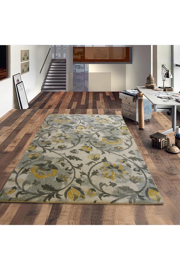 Rizzy Contemporary Floral Rug - 117 Yellow