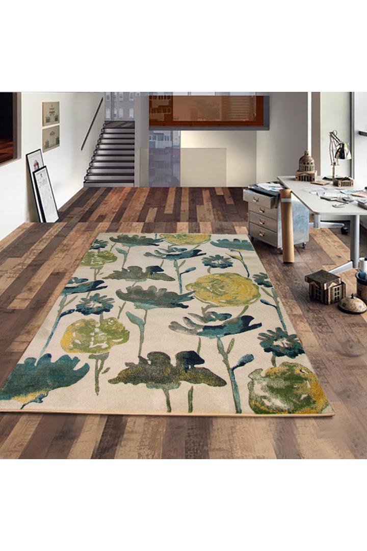 Rizzy Contemporary Floral Rug - 122 Multicolours